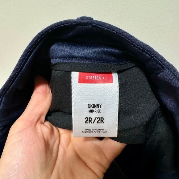 NWT Express Mid Rise Ponte Knit Stretch
Slim Skinny Trouser Dress Pants Navy 2 - Picture 5 of 10